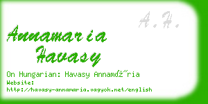 annamaria havasy business card